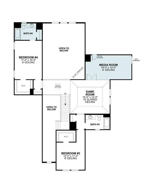 2D floor plan layout of this home in LaPrelle, Fort Worth, TX (Image 3).