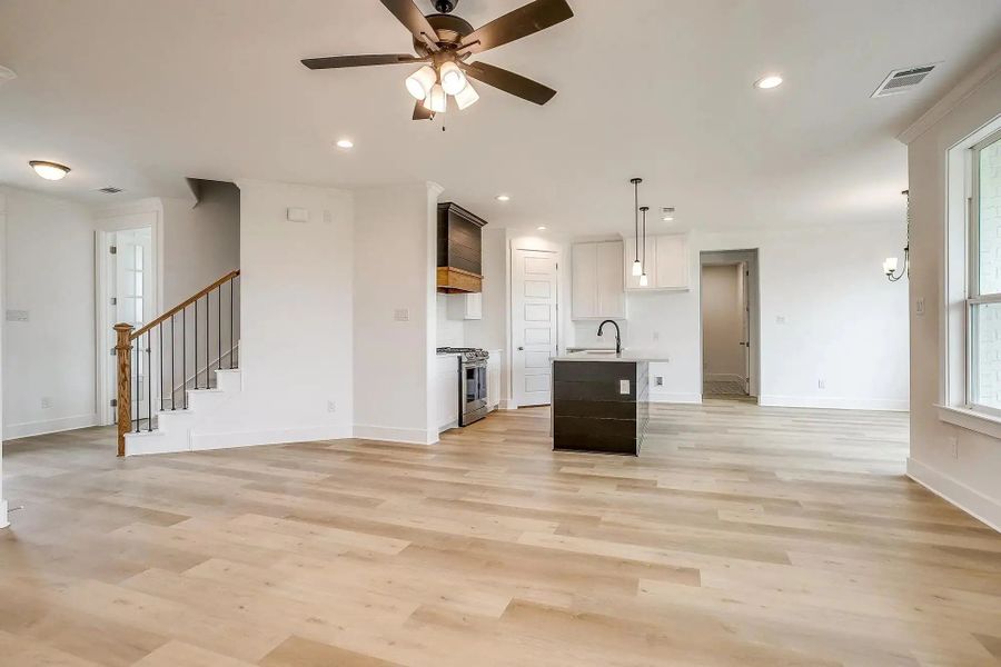 Representative unfurnished interior of a home built from the The Brazos by Elmwood Custom Homes in Ranch at Stone Hill, Waxahachie (Image 28). Representative unfurnished interior of a home built from the The Brazos by Elmwood Custom Homes in Ranch at Stone Hill, Waxahachie (Image 28).