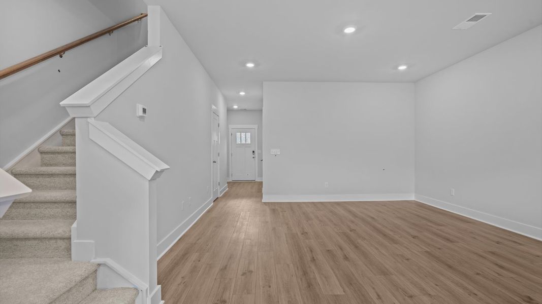 Exceptional family room with hardwood flooring in this exclusive Spartanburg-area townhome Exceptional family room with hardwood flooring in this exclusive Spartanburg-area townhome