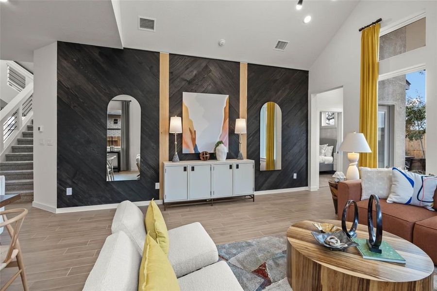 Representative furnished interior of a home built from the Dayton – 45′ Lot by Chesmar Homes in Wildrye, Waller (Image 3). Representative furnished interior of a home built from the Dayton – 45′ Lot by Chesmar Homes in Wildrye, Waller (Image 3).