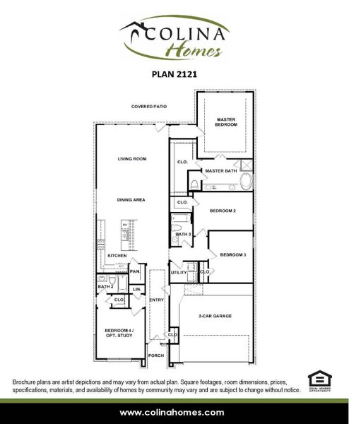 2D floor plan layout of this home in Splendora Fields, Splendora, TX (Image 5).