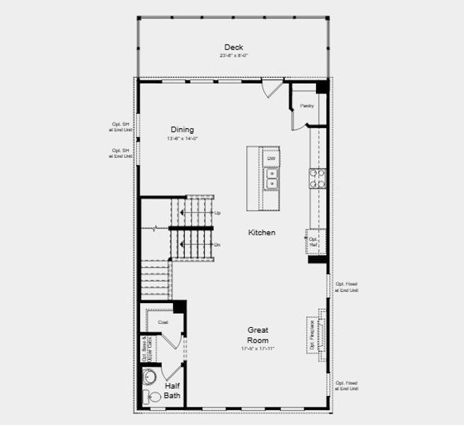 2D floor plan layout for the Tifton by Taylor Morrison in Dreycott, Lawrenceville, GA (Image 3).