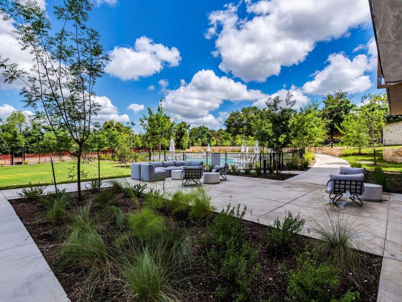 Surrounding community featuring a patio, an outdoor hangout area, and a swimming pool Surrounding community featuring a patio, an outdoor hangout area, and a swimming pool