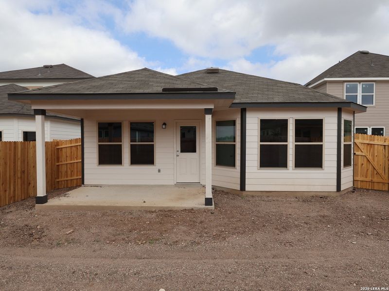 Exterior details and patio area of a home in Meadows at Clear Springs, New Braunfels (Image 21).