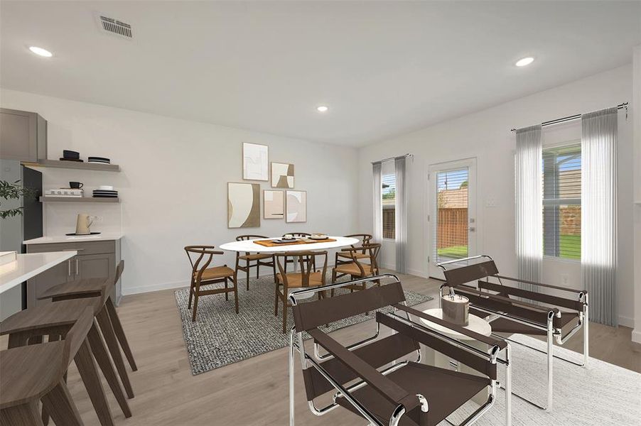 Furnished interior view inside a new home in Aspire at Reunion, Newark (Image 6).