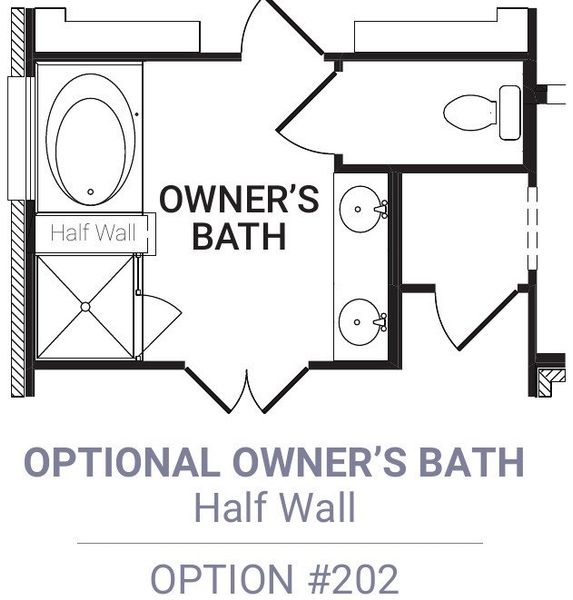 Master Bath – Tub Shower 1/2 Wall Master Bath – Tub Shower 1/2 Wall