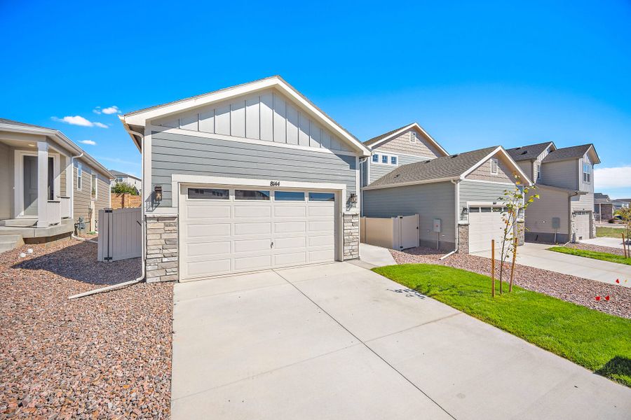 Exterior details and patio area of a home in Trails at Aspen Ridge-3, Colorado Springs (Image 3).