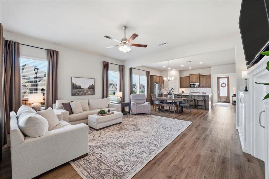 Furnished interior view inside a new home in Morningstar, Aledo (Image 5). Furnished interior view inside a new home in Morningstar, Aledo (Image 5).