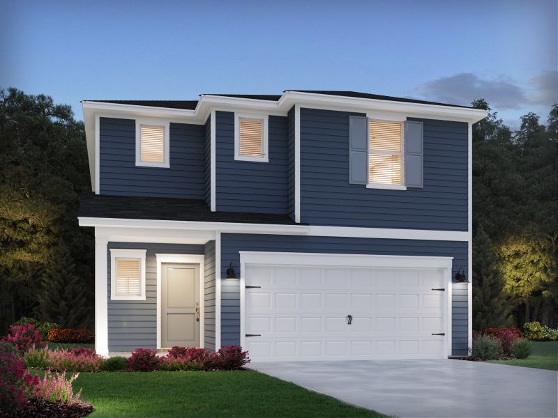 Representative exterior photo of a completed home built from the Vienna by Meritage Homes in Walnut Reserve, Conover, NC (Image 2).