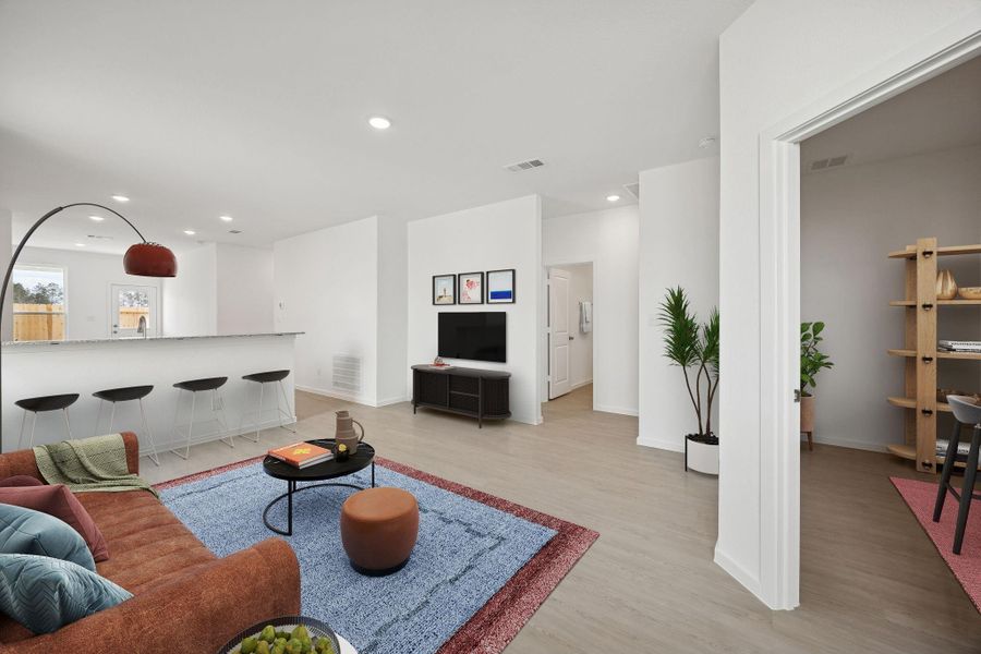 Furnished interior view inside a new home in Montgomery Bend, Montgomery (Image 9). Furnished interior view inside a new home in Montgomery Bend, Montgomery (Image 9).