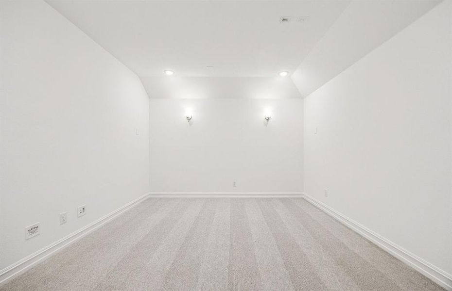 Media room on second level Media room on second level