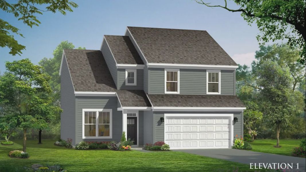 Representative exterior photo of a completed home built from the Cameron by DRB Homes in The Wilds at Cedar Mountain, Asheville, NC (Image 21).