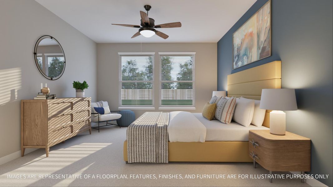 Furnished interior view inside a new home in Emberly  45', Beasley (Image 11).