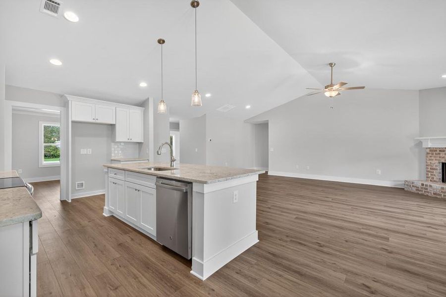 Furnished interior view inside a new home in , Statham (Image 3).