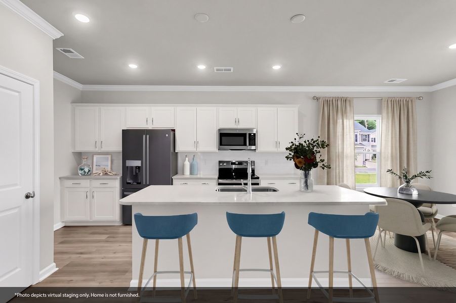 Furnished interior view inside a new home in Central Creek, Goose Creek (Image 7).