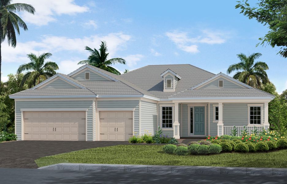 Representative exterior photo of a completed home built from the Sanibel by Neal Communities in Grand Palm, Venice, FL (Image 1). Representative exterior photo of a completed home built from the Sanibel by Neal Communities in Grand Palm, Venice, FL (Image 1).
