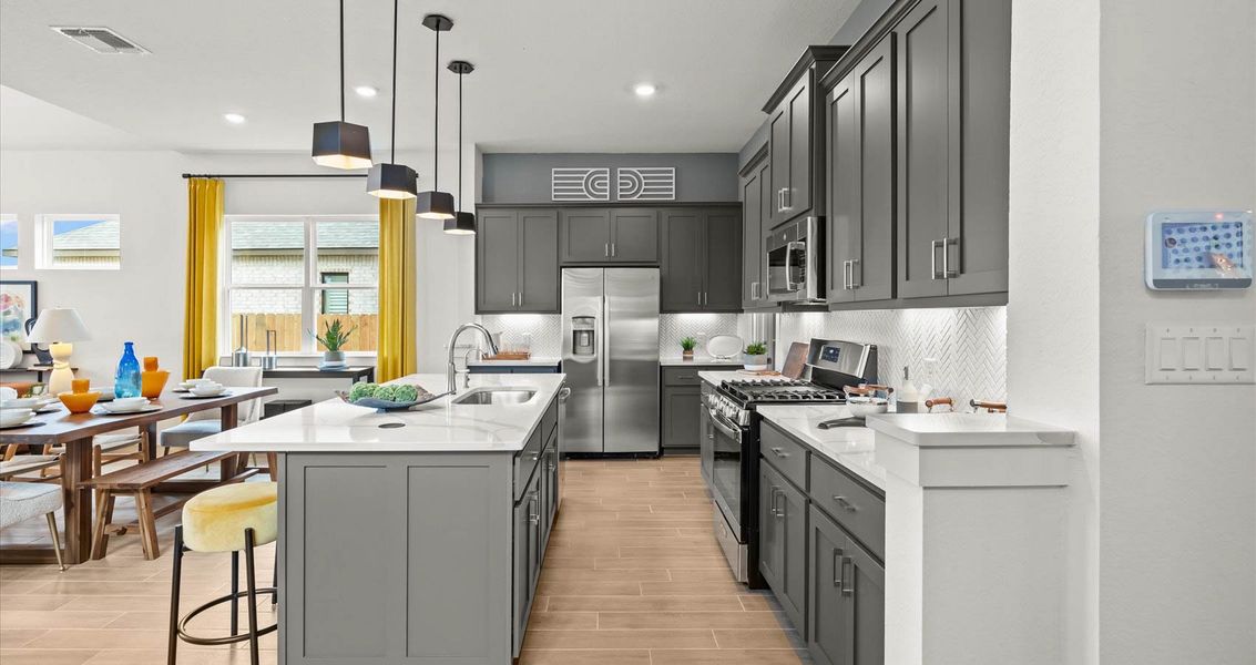 Furnished interior view inside a new home in Meyer Ranch, New Braunfels (Image 11).