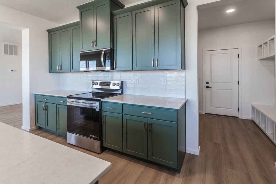 Furnished interior view inside a new home in Trailside, Timnath (Image 4).