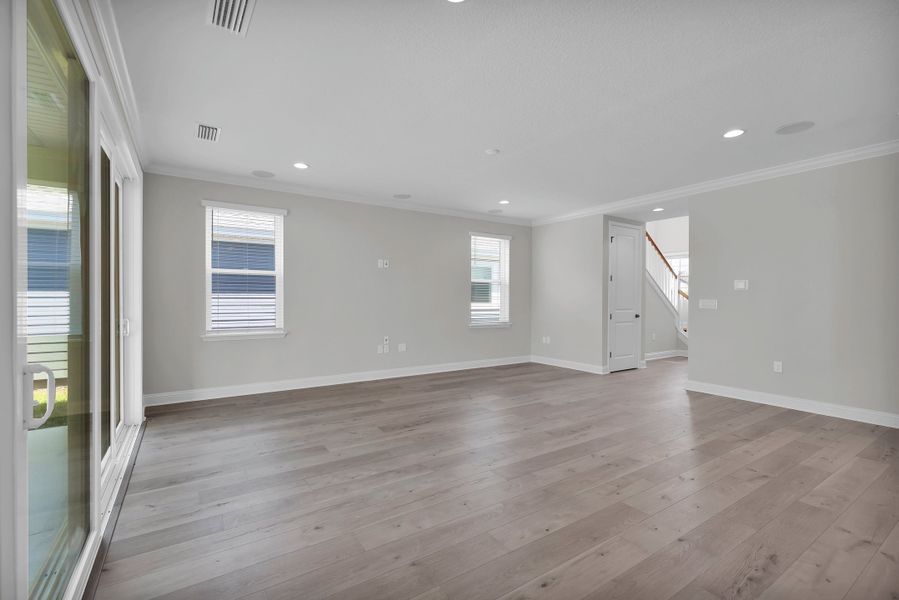 Representative unfurnished interior of a home built from the Miramar by Riverside Homes in Mariposa at EverRange, Jacksonville (Image 29).