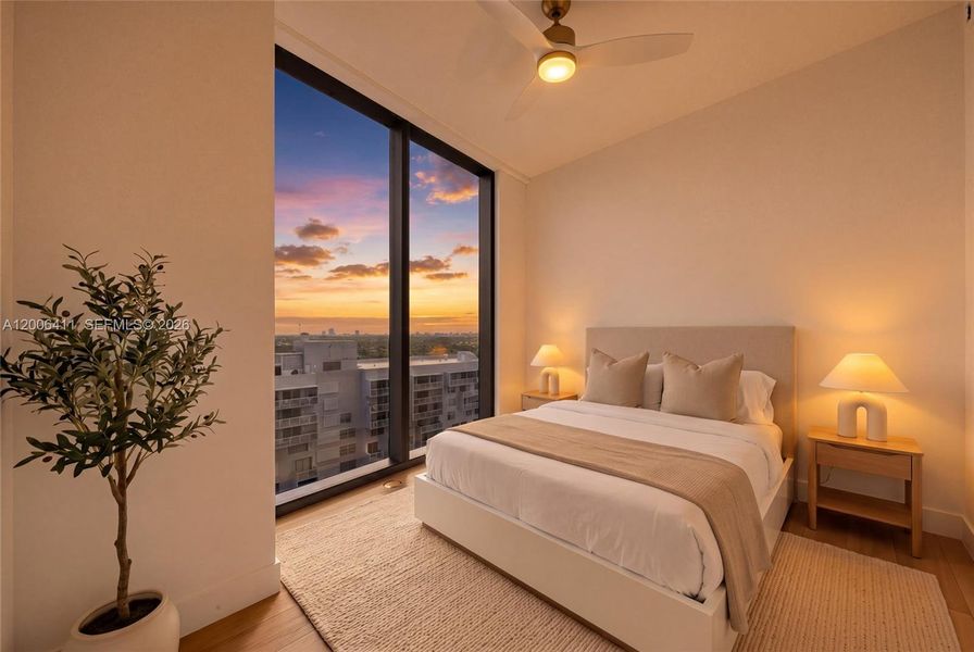 Furnished interior view inside a new home in , Miami (Image 6).