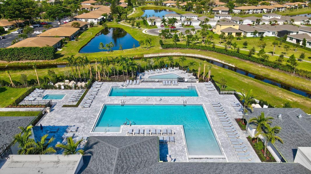 Exterior details and patio area of a home in Delray Trails: The Woods, Delray Beach (Image 23).