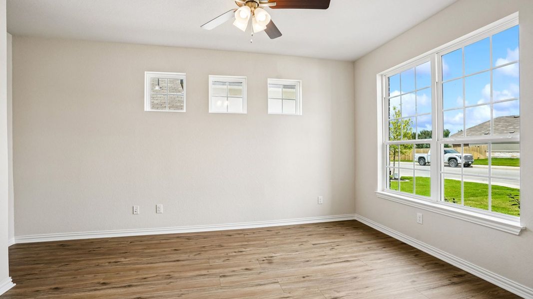 Dedicated Office Located at the Front of the Home