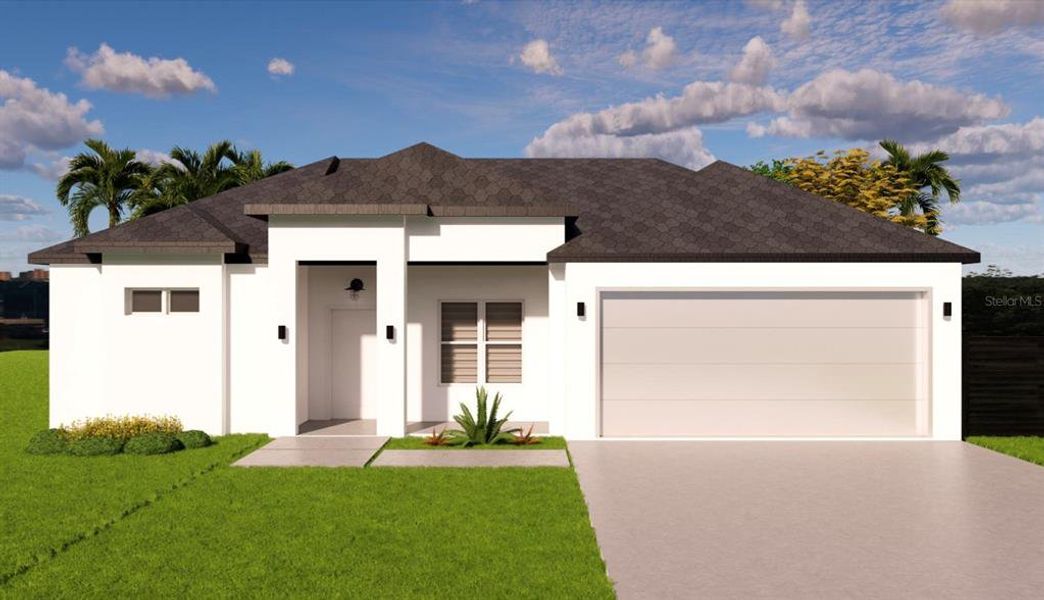 Front exterior of a new home in , Dunnellon, FL, highlighting curb appeal (Image 2).