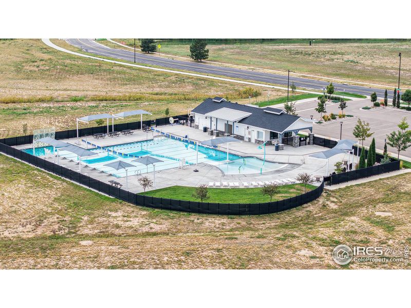 One of the two pools this home has access to