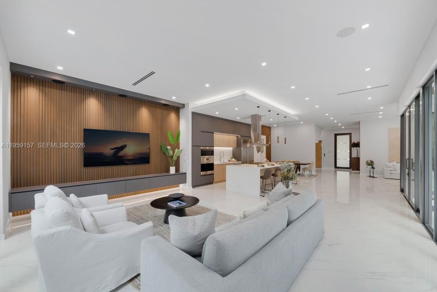 Furnished interior view inside a new home in , Miami (Image 9).
