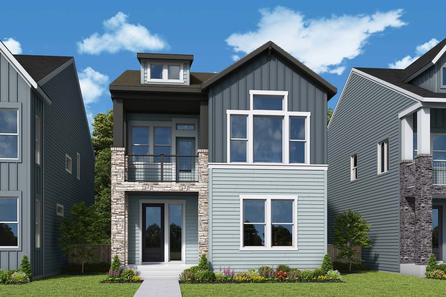 Representative exterior photo of a completed home built from the The Camilla by David Weekley Homes in Baseline Parkside West – Single-Family Homes, Broomfield, CO (Image 2).