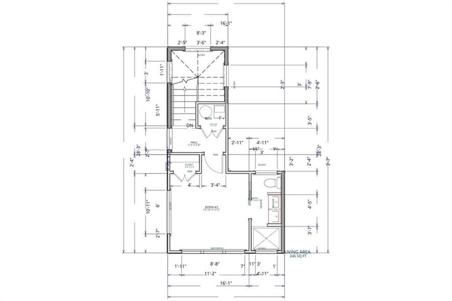 2D floor plan layout of this home in , Atlanta, GA (Image 3).