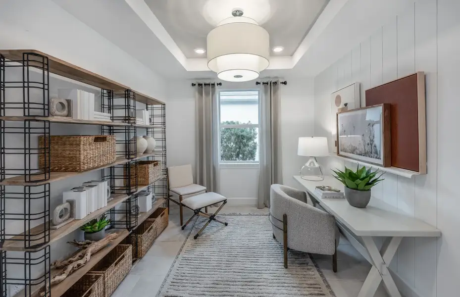 Furnished interior view inside a new home in Del Webb Oak Creek, North Fort Myers (Image 7).