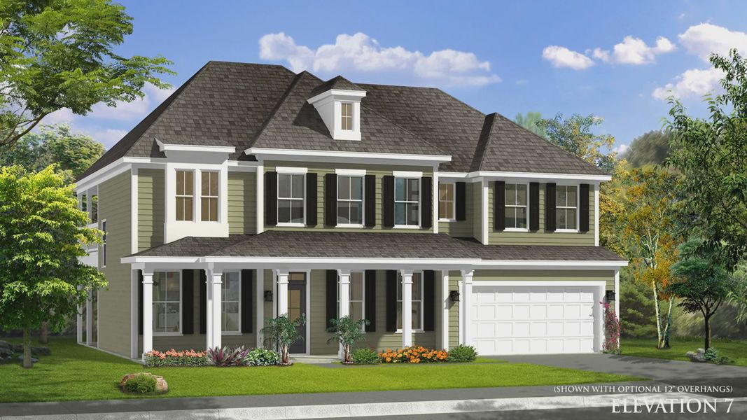 Elevation 7 rendering of the Stonefield home plan by DRB Homes Elevation 7 rendering of the Stonefield home plan by DRB Homes