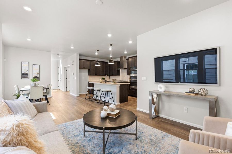 Furnished interior view inside a new home in The Villas Collection at Sterling Ranch, Littleton (Image 24).