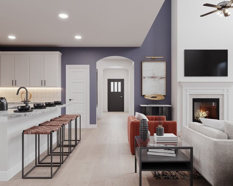 Representative furnished interior of a home built from the Marathon by Beazer Homes in Waterbend, Euless (Image 5).