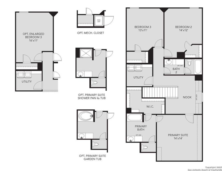 2D floor plan layout of this home in Katzer Ranch, Converse, TX (Image 3).