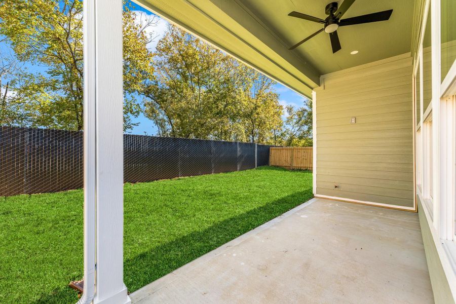 Exterior details and patio area of a home in , La Porte (Image 26).