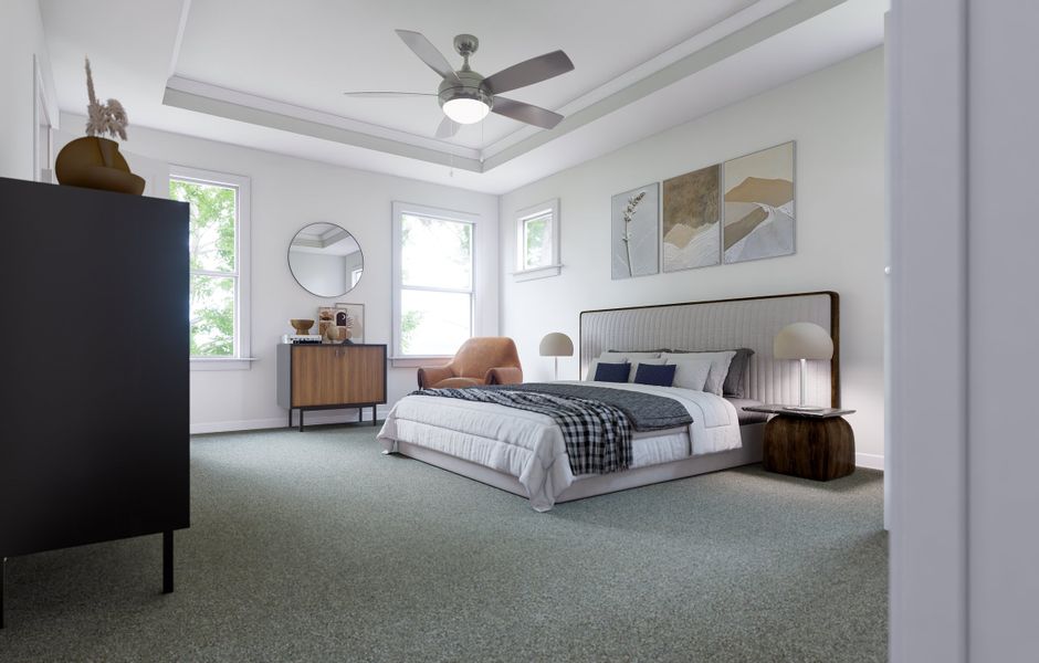 Furnished interior view inside a new home in Silverstone, Knightdale (Image 13).