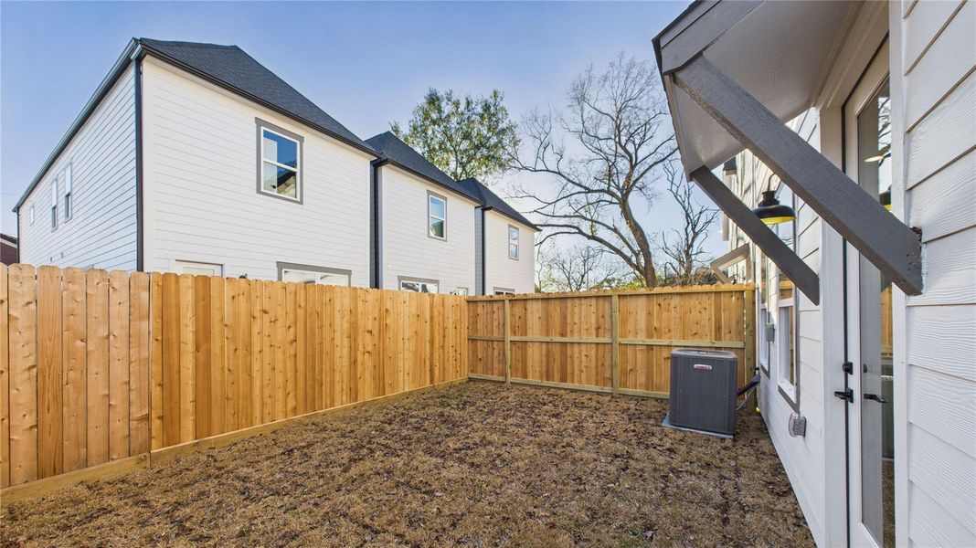 Exterior details and patio area of a home in , Houston (Image 22).