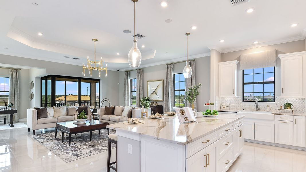 Furnished interior view inside a new home in Esplanade by the Islands Coach Homes, Naples (Image 3).