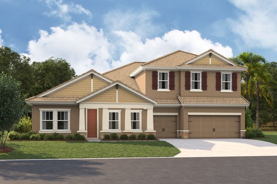 Representative exterior photo of a completed home built from the Key West II by Homes by WestBay in Hawkstone, Lithia, FL (Image 25).