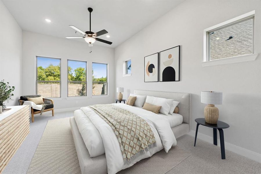 Furnished interior view inside a new home in South Pointe Cottage Series, Mansfield (Image 9). Furnished interior view inside a new home in South Pointe Cottage Series, Mansfield (Image 9).