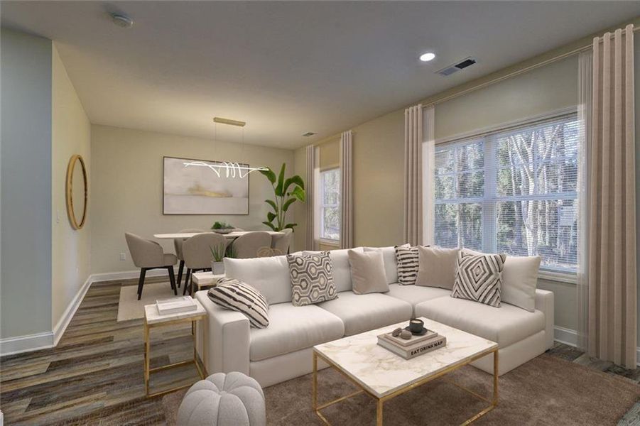 Furnished interior view inside a new home in , Atlanta (Image 11).