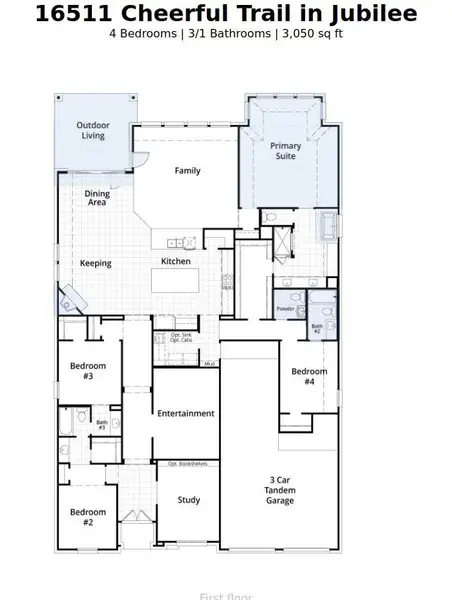 2D floor plan layout of this home in , Hockley, TX (Image 2). 2D floor plan layout of this home in , Hockley, TX (Image 2).