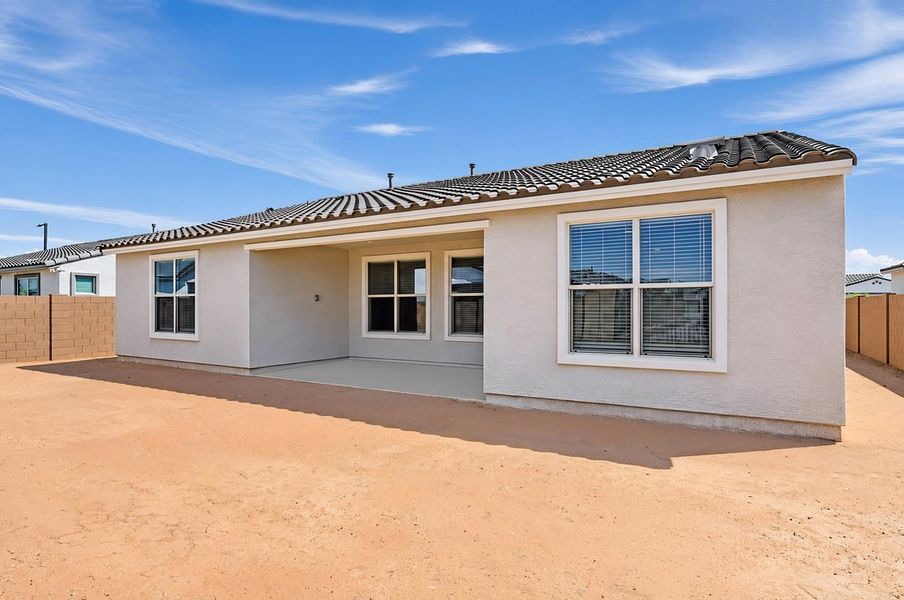 Exterior details and patio area of a home in Artisan at Asante, Surprise (Image 4).