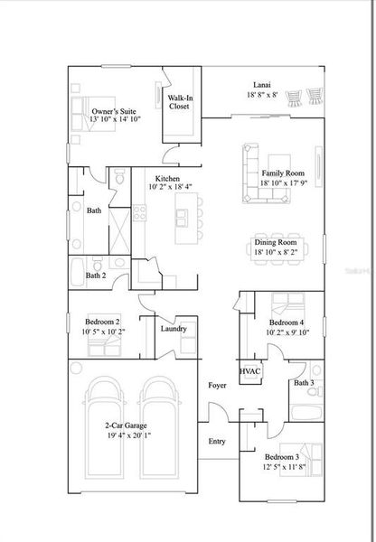 2D floor plan layout of this home in Island Lakes at Coco Bay: Executive Homes, Englewood, FL (Image 5). 2D floor plan layout of this home in Island Lakes at Coco Bay: Executive Homes, Englewood, FL (Image 5).