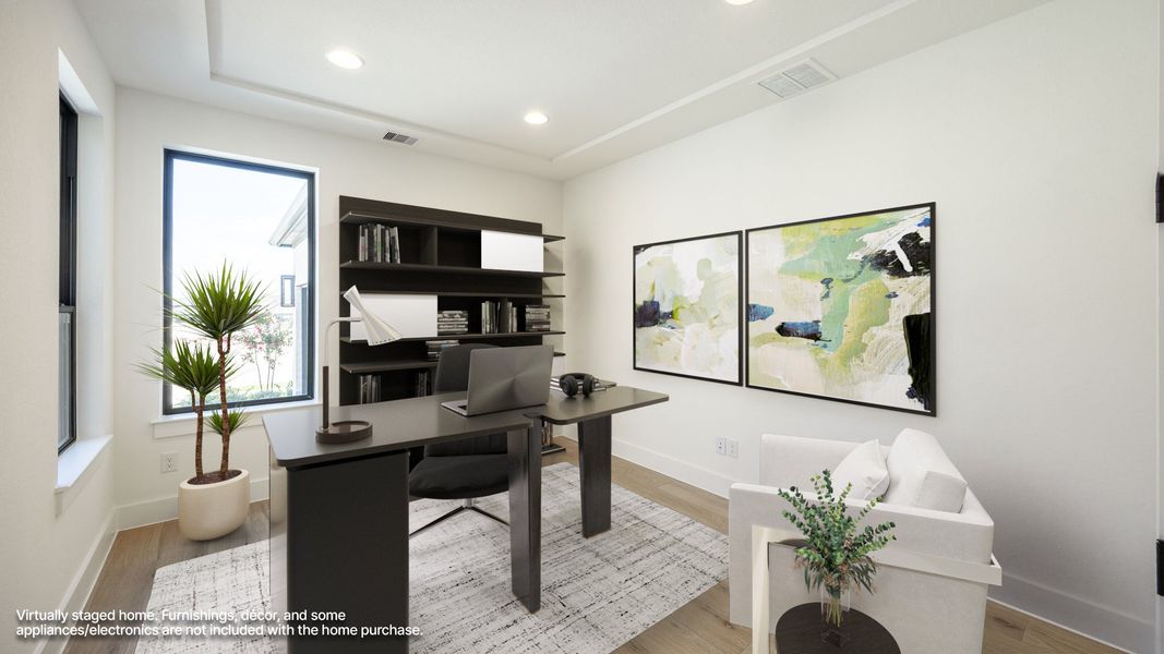Furnished interior view inside a new home in Santa Rita Ranch - Eldorado, Liberty Hill (Image 7).