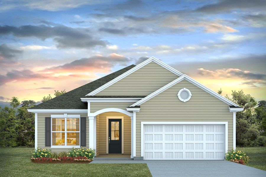 Representative exterior photo of a completed home built from the EATON by D.R. Horton in Ranch Haven, Murrells Inlet, SC (Image 4).