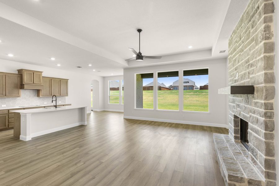 Spacious, unfurnished interior of a new home in Mockingbird Hills - Premiere Series, Joshua (Image 15). Spacious, unfurnished interior of a new home in Mockingbird Hills - Premiere Series, Joshua (Image 15).