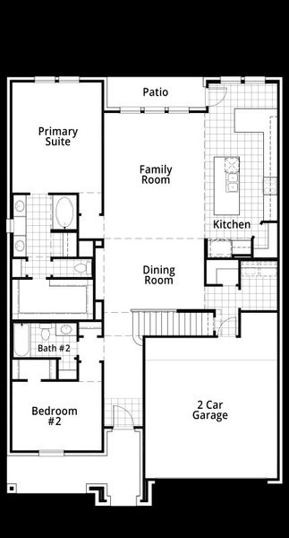 2D floor plan layout of this home in Wildridge, Oak Point, TX (Image 3).